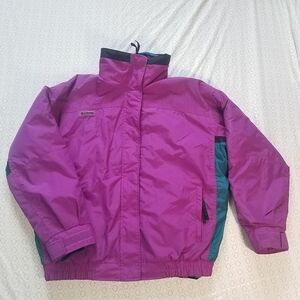 Vintage Columbia 3-in-1 Retro Color Scheme Winter Jacket Size Large Purple Teal